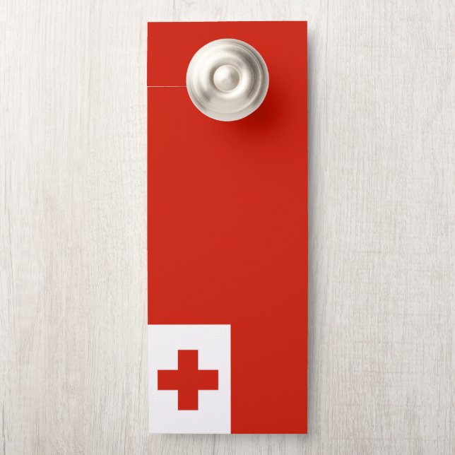 Aviso De Porta Bandeira Tonga (Na maçaneta)