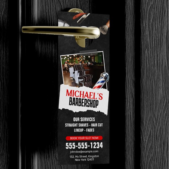 Aviso De Porta Barbeiro Profissional Compro Cabeleireiro Polar (Criador carregado)