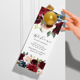 Aviso De Porta Boas-vindas ao casamento Floral Encantado e não in