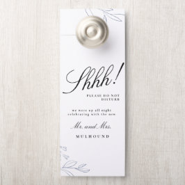 Aviso De Porta Boas-vindas/não incomodar o casamento de tonalidad