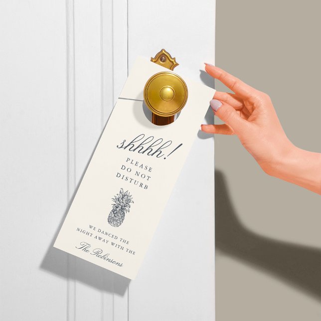 Aviso De Porta Boas-vindas/Não incomodar Vintage Pineapple (Criador carregado)