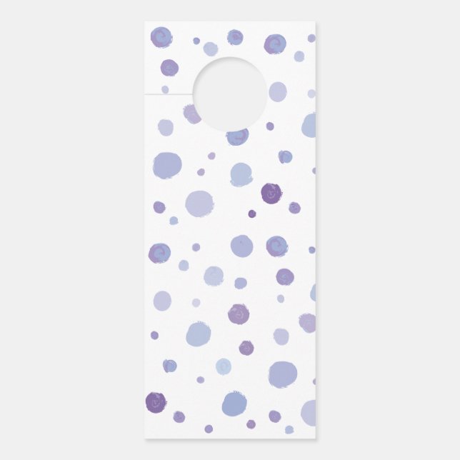 Aviso De Porta bolinhas pintadas à mão (Frente)