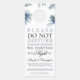 Aviso De Porta Botânica Azul