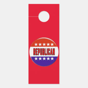 Aviso De Porta Botão Republicano