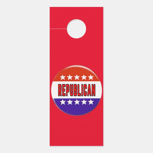 Aviso De Porta Botão Republicano (Frente)