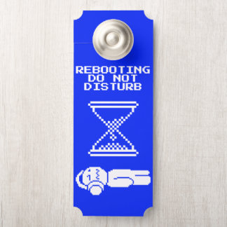 Aviso De Porta BSOD Azul Retro Pixel Não Perturbe