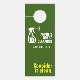 Aviso De Porta Cabeça Limpando Cabeça