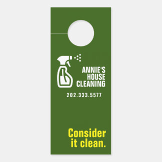 Aviso De Porta Cabeça Limpando Cabeça