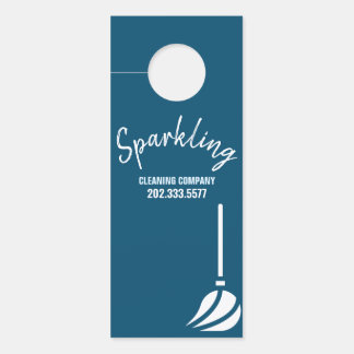 Aviso De Porta Cabeça Limpando Cabeça