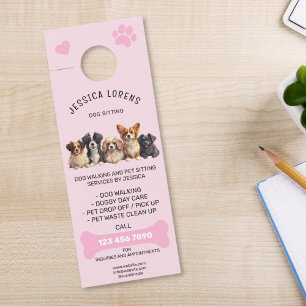 Aviso De Porta Cachorro Cachorro Caminhando Pet Puppy Sitting Ser