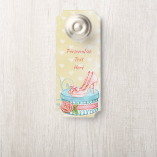 Aviso De Porta Caixa de chapéus de vintage retro salto alto sala 