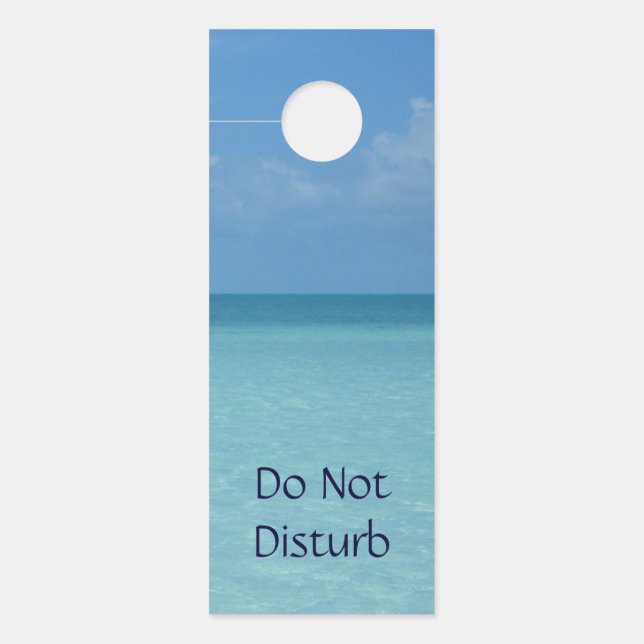 Aviso De Porta Caribe Horizonte Turquesa Tropical Azul (Frente)