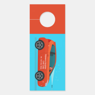Aviso De Porta Cartão de visita de lavagem de automóveis