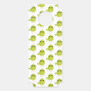 Aviso De Porta Cartoon de Pássaro Verde