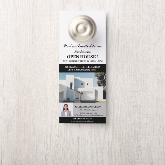 Aviso De Porta Casa Aberta Imobiliária (Na maçaneta)