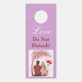 Aviso De Porta Casal de Namorados Amor Não Perturbe