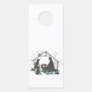 Aviso De Porta Cena da Natividade Natal do Santo Bebê Jesus