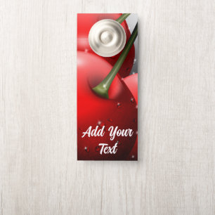 Aviso De Porta Cerejas com gotas de areia