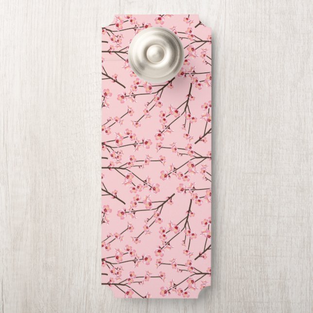Aviso De Porta Cherry Blossom (Na maçaneta)