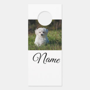 Aviso De Porta Cobertor personalizado com foto de animal colorido