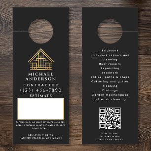 Aviso De Porta Código QR da Construção da Construção da Cota de E