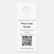 Código QR de Bem-Vindo em Minimalista Moderno para