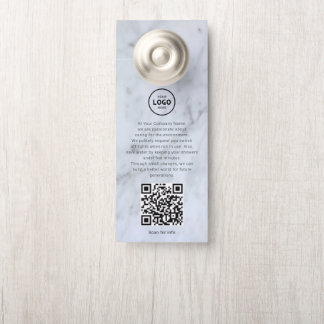 Aviso De Porta Código QR do Logotipo do Hotel Informações do Hósp