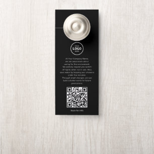 Aviso De Porta Código QR do Logotipo do Hotel Informações do Hósp