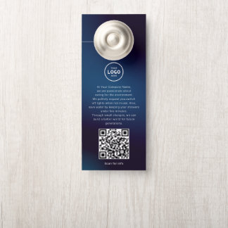 Aviso De Porta Código QR do Logotipo do Hotel Informações do Hósp