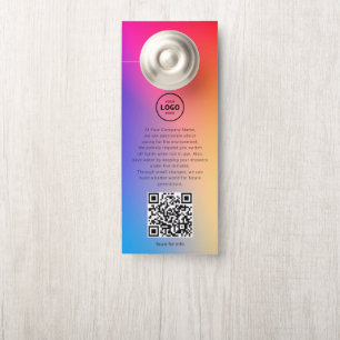 Aviso De Porta Código QR do Logotipo do Hotel Informações do Hósp