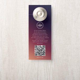 Aviso De Porta Código QR do Logotipo do Hotel Informações do Hósp