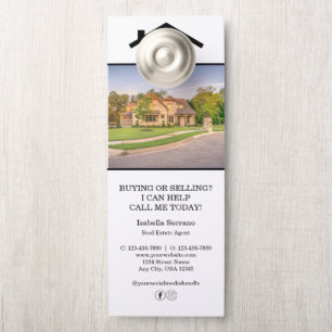 Aviso De Porta Código QR do Marketing Imobiliário Moderno