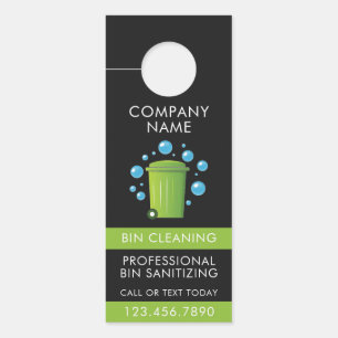 Aviso De Porta Código QR do Serviço Profissional de Limpeza de Li