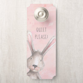 Aviso De Porta Coelho Bunny aquarela Silêncio Por Favor! personal