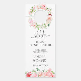 Aviso De Porta Convidado de Casamento Floral do Jardim Selvagem N