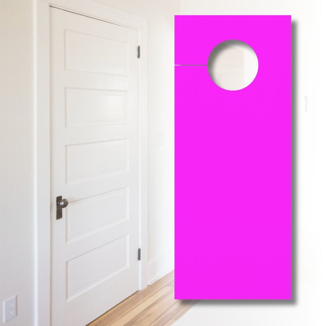 Aviso De Porta Cor Sólida Fuchsia | Elegante Clássico (Criador carregado)