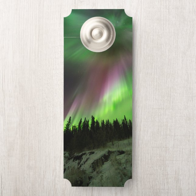 Aviso De Porta Corona Aurora (Na maçaneta)