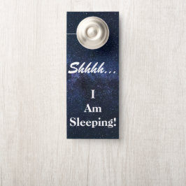 Aviso De Porta costume, shhh... estou dormindo."