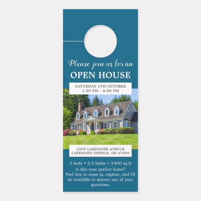 Aviso De Porta Criação de Imóveis em Casa Aberta (Frente)