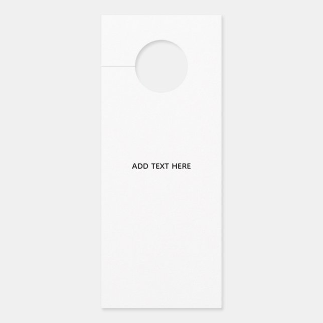 Aviso De Porta Crie seu próprio branco  (Frente)