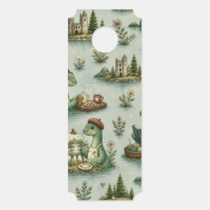 Aviso De Porta Críptidos Aconchegantes Nessie Monstro do Lago Nes