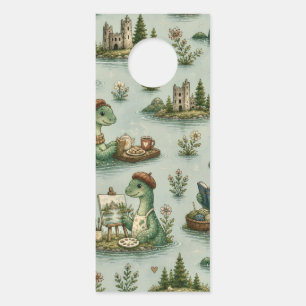 Aviso De Porta Críptidos Aconchegantes Nessie Monstro do Lago Nes