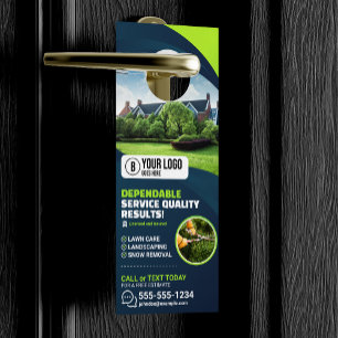 Aviso De Porta Cuidado Profissional com Gramado Paisagismo Jardin