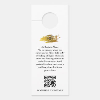 Aviso De Porta Custom Logo QR Code Hotel door sign