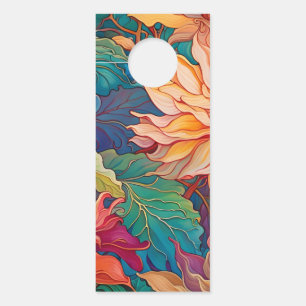 Aviso De Porta Dahlia Floral Tapeçaria Não Incomodar