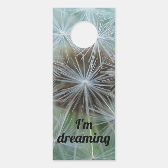 Aviso De Porta Dandelion Branco (Frente)