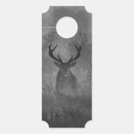 Aviso De Porta Deer In The Mist