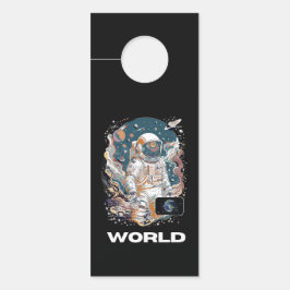 Aviso De Porta Design do Astronauta Mundial