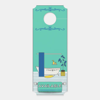 Aviso De Porta Deslocador da porta: Banheira "Disponível" e "Em U