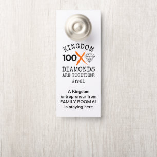 Aviso De Porta Diamantes de Reino Personalizado rm61